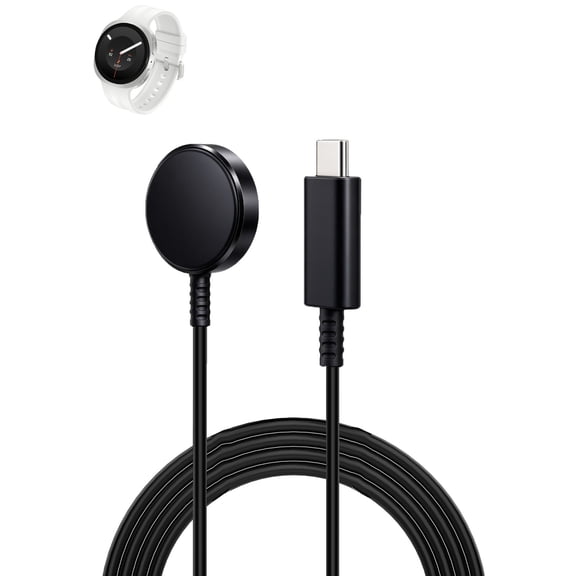 HYRACPO 1 Pack Magnetic Wireless Charging Cable Compatible with Samsung Galaxy Watch 9, Watch 8 Classic, Galaxy Ultra 2, Portable Watch Charger Cord - Black