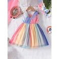 thumbnail image 4 of Suealasg Little Girls Princess Dress Sleeveless Sequins Bowknot Layered Tulle Dress 1T 2T 3T 4T 5T 6T Kids Girls Summer Birthday Party Dress, 4 of 8