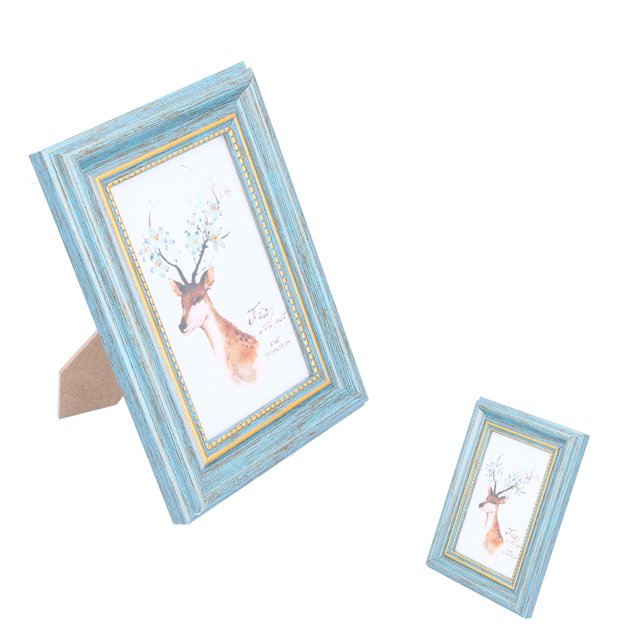 Photo Frame, Exquisite Craft Desktop Display Wall Hanging Frame with Composites, Versatile Wood Frame for Home or Office Decor