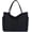Black, variant on Kukuzhu Canvas Tote Bags for Women Handbag Large Tote Purse with Multiple Pockets Canvas Shoulder Bag for Office, Travel, School