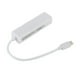 thumbnail image 4 of FELTECHELECTR Adaptador de red USB 3.1 tipo C a RJ45 10/100 Mbps, adaptador de red Ethernet LAN externo con 3 puertos USB para portátil (blanco), 4 of 6
