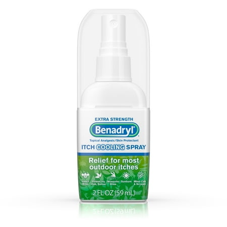 Benadryl Extra Strength Anti-Itch Cooling Spray, Travel Size, 2 fl. (Best Anti Itch Braid Spray)