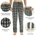 thumbnail image 3 of YUSHOW 2 Pack Mens Flannel Pajamas Pants Cotton Buffalo Plaid Pjs Bottoms Soft Warm with Button Fly Male Size M, 3 of 7