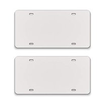 2 White Ultra Thick Blank Aluminum Composite Metal License Plates -Wholesale Car Tags for Customization - Personalize With Vinyl - Bulk Engravable Automotive Plate Tag White License Plate Tag