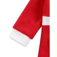 thumbnail image 5 of Qiylii Newborn Christmas Romper + Hat, Warm Coral Fleece Santa Claus Clothing, 5 of 6