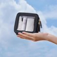 thumbnail image 3 of Small Cosmetic Bag for School Portable Transparent Female Wash Bag Zipper Closure Female Toiletry Bag, 3 of 5
