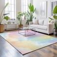 thumbnail image 3 of Area Rugs 3'x5', Colorful Ombre Carpet Runner Indoor Outdoor Rugs Home Decor Aesthetic, Pink Sky Modern Abstract Art Gradient Non Slip Mats Washable Accent Rug for Living Room Bedroom, 3 of 8