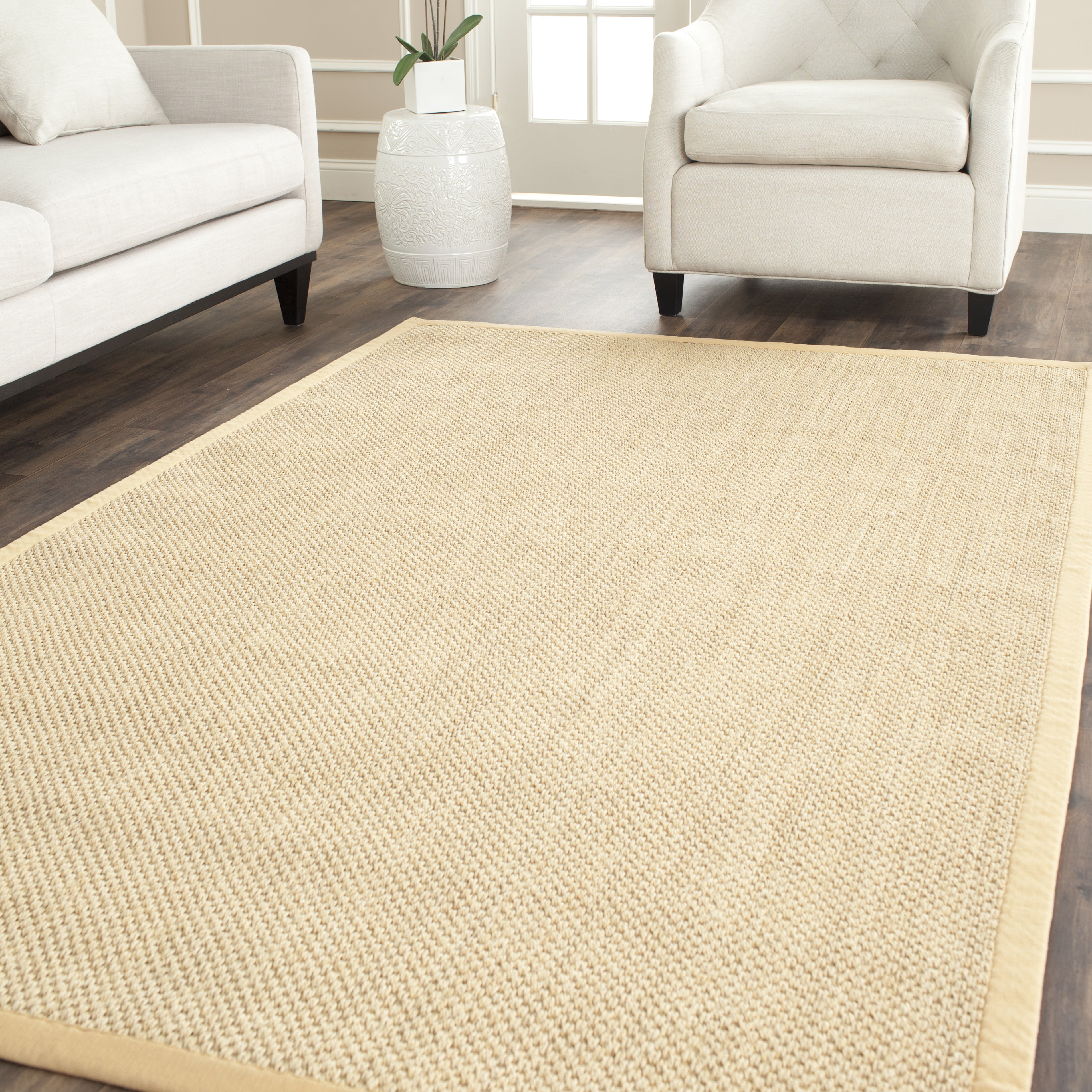 SAFAVIEH Natural Fiber Juniper Solid Area Rug, Maize/Wheat, 7' x 7' Square