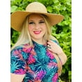 thumbnail image 4 of TIYOMI Plus Size Women's Surfing Swim Tops 2X Leaves Raglan Short Sleeve Shirts Rash Guard Pullover UPF 50+ Sun Protection Swimsuit Tops 2XL 18W 20W, 4 of 6