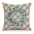 thumbnail image 4 of Juego de 4 fundas de cojín decorativas, funda de almohada con hojas de palmera tropicales, 4 of 5
