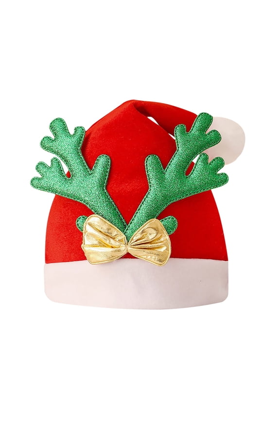 Home Decor Unisex Christmas Decoration Outdoor Antler Plush Cute Christmas Hat