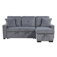 thumbnail image 3 of Lexicon Rhett 3-Piece Corduroy Reversible Sectional in Dark Gray, 3 of 11