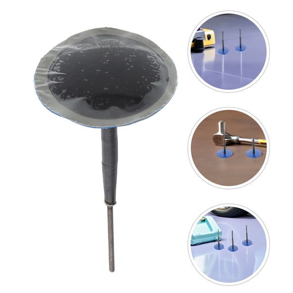 SOPOTUTU 10Pcs Tire Repair Screw Plug Kit with Steel Self Tapping Mushroom Nails