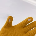 thumbnail image 4 of NAISIBABY Winter Gloves for Boys Girls, Thicken Warm Stretch Full Finger Kids Knit Gloves Yellow, 4 of 4