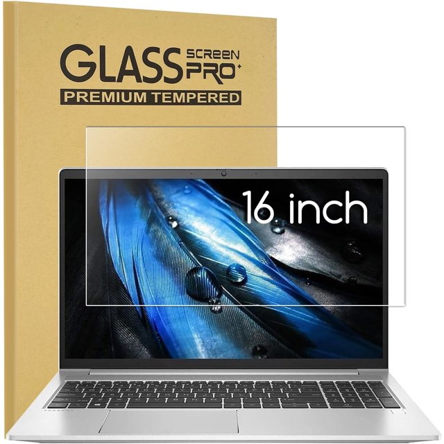 Protector de pantalla de vidrio templado de 16 pulgadas compatible con todas las computadoras portátiles de 16" y monitores portátiles con relación de aspecto 16:10