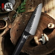 MITSUMOTO SAKARI 7 inch Japanese Santoku Knife Chef Knife, Super Sharp Meat Cleaver Kitchen Knife