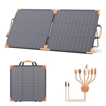 MHPOWOS 100W Portable Bifacial Solar Panel Foldable Charger IP68 Waterproof with ETFE Aluminum Frame Kickstand for Power Station
