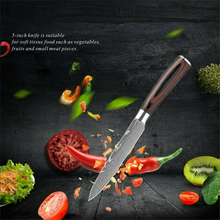 XYJ 7 Inch Full Tang Large Chopping Knife 2.5mm Thick Stainless Steel Chef  Vegetable Meat Chopping Knives With Wood Handle
