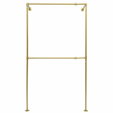 Iron Garment Bar Closet Storage Gold Wall Mounted Industrial Pipe Clothes Rack