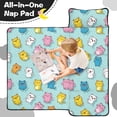 thumbnail image 4 of Multicolor Cat and Dot Blue Pattern Teens Toddler Nap Mat with Pillow, Sleeping Mat Bag for Preschool Daycare 50"x20", 4 of 6