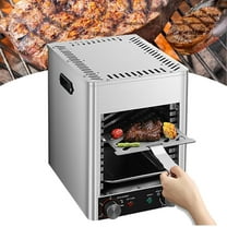 1700w Electric Steak Grill,10-Layer Portable Countertop Oven with 10 Min Timer & 800 Temperature Adjustment,Indoor Stainless Steel Meat Seafood Veggies Grill,with 2 Tray & 2 Grill &Handle