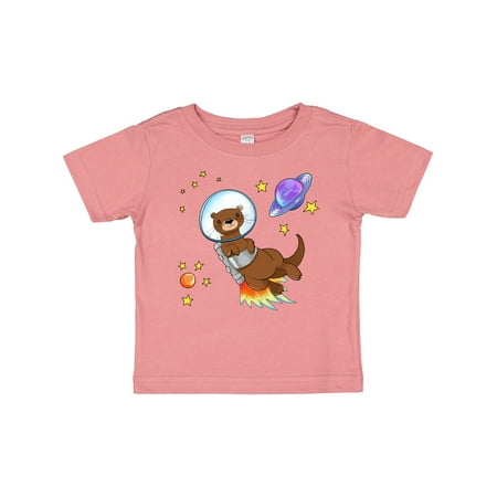 

Inktastic Otter Space Cute Otter with Rocket Pack Gift Baby Boy or Baby Girl T-Shirt