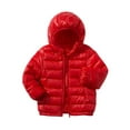 thumbnail image 3 of SYNPOS Kids Baby Boys Girls Winter Warm Coat Hooded Lightweight Down Jacket Todder Snowsuit Cotton Packable Puffer Outwear 1-8 Years, 3 of 6