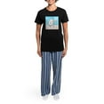 thumbnail image 4 of CafePress - Dish And Spoon Couple Women's Dark Pajamas - Women's Short Sleeve Print T-Shirt and Pants Dark Cotton Pajama Set, 4 of 7