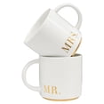 thumbnail image 1 of COLLECTIVE HOME Mr. & Mrs. Ceramic Mug Set - 15oz Luxury Wedding Gift for Couples, Elegant 2-Piece Coffee Cups for Newlyweds, Anniversary & Engagemen, 1 of 7