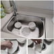 thumbnail image 3 of Tapón de fregadero de silicona de 2 piezas, tapones de drenaje de goma de silicona universales para cocinas, baños, lavandería (blanco), 3 of 5