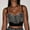 Black, variant on Trendy Women's Rhinestone Tank Top - Slim Fit Casual Camisole with Lace Details for Summer Styling