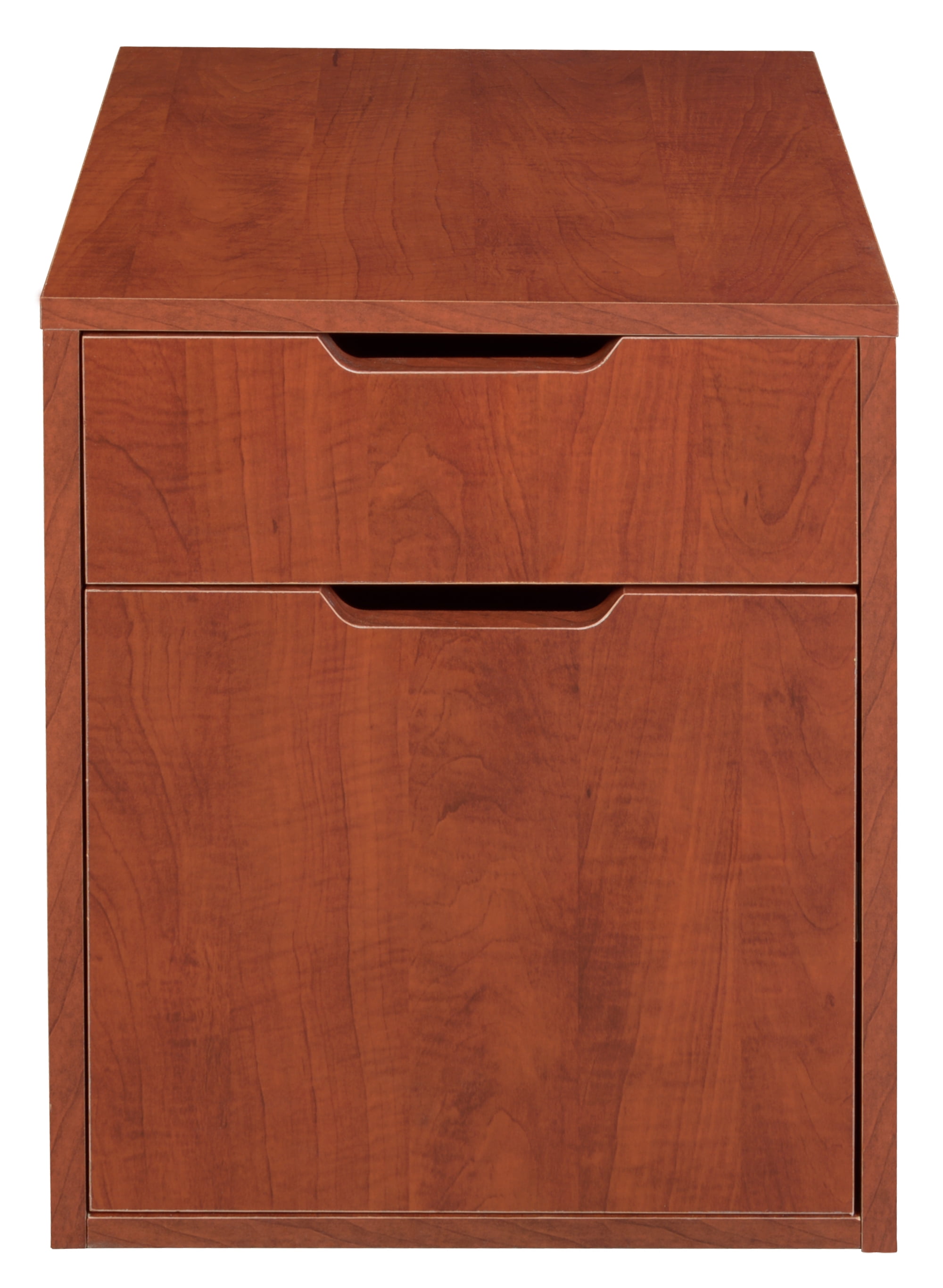 Niche Mod Freestanding Box-File Pedestal with No with No-Tools Assembly Cherry