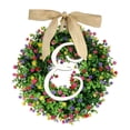 thumbnail image 2 of Bjutir Front Door Wreath Summer 1Pc Unique Last Name Year Round Front Door Wreath With Bow Welcome Sign Garland Creative 26 Letter Farmhouse Wreath All Seasons Outside Hanger Decor Gift, 2 of 4