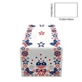 thumbnail image 3 of erdimoy 4th of July Patriotic Table Runner, 72×13 Inch 5 Styles Red White Blue Star Gnome Butterfly Linen Table Runner for Independence Day Memorial Day Dining, 3 of 6