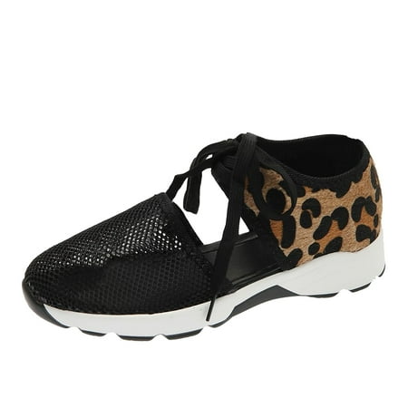 

Bnwani Shoes for Women 2022 New Plus Size Summer Women s New Leopard Flat Women S Single Shoe Black 8