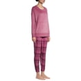 thumbnail image 3 of Secret Treasures Women's and Women's Plus Size Velour Top and Joggers, 2-Piece Set, 3 of 6
