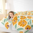 thumbnail image 4 of jejeloiu Boho Floral 7-Piece Twin Bedding For Girls,Earthy Pattern Bedding Comforter Set,Orange Cream,Light Gray Reversible, 4 of 7