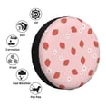 thumbnail image 4 of Logiee Hand Drawn Strawberry Print Spare Tire Cover, Universal Wheel Protectors,Waterproof Dust-Proof UV Sun Wheel Tire Cover,Fit for SUV, RV, Travel Trailer, Truck-17 inch, 4 of 6