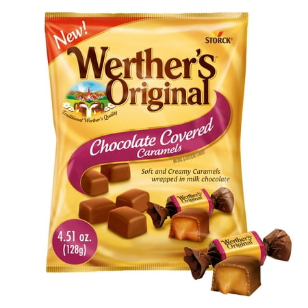 Werther’s Original Soft Chocolate Covered Caramel Candy, 4.51 oz