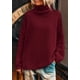 thumbnail image 4 of Suéter PRETTYGARDEN Otoño 2025 Cuello Tortuga Rojo Vino M, 4 of 7