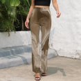 thumbnail image 3 of Swirling Brown Marble Texture High Waisted Casual Flared Trousers Summer Home Pants Gift Street Fashion Night Club Big Size Trousers, 3 of 5