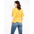 thumbnail image 3 of Blusa manga amplia con elástico en la cintura, 3 of 5