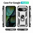 thumbnail image 6 of Dteck Case for Google Pixel 9 Pro XL, with Finger Ring Holder Kickstand, Military Grade Stand Cover Phone Cases Compatible for Google Pixel 9 Pro XL, Silver, 6 of 7