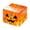 Orange, variant on Halloween Pumpkin Face Squishy Cube, Orange Textured Ice Cube Stress Relief Sensory Fidget Squeeze, Portable Holiday Gift for Adults