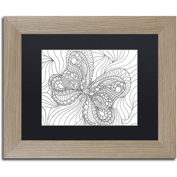 Trademark Fine Art "Mixed Coloring Book 57" Canvas Art by Kathy G. Ahrens, Black Matte, Birch Frame