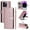 Rosegold, variant on Wallet Case for iPhone 16 Pro Max with Wrist Strap, Premium PU Leather Slim Flip Cover Stand Bumper Shockproof Protective Cards Slots Anti-Scratch Phone Case for iPhone 16 Pro Max, Mint