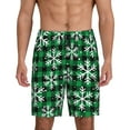 thumbnail image 2 of Picia Christmas Pattern At Buffalo Plaid Pajama Shorts for Men, Men's Pajama Bottoms, Sleepwear,Short Pajama Pants-4X-Large, 2 of 9