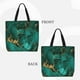 thumbnail image 2 of Easygdp Green Gold Glitter Bolsa Tote para Mujer, Bolso de Hombro para Trabajo, Playa, Viajes, Compras y Supermercado, 2 of 7