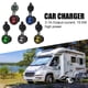 thumbnail image 2 of Dual Usb Car Cigarette Charger Socket Toma De Corriente A Prueba De Agua 12V / 24V Led Pantalla Digital Para Coche Barco Marina Motocicleta 1Pc 3.1A Monstrate VI005393-00, 2 of 7
