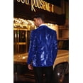 thumbnail image 6 of COOFANDY Men Glitter Sequin Blazer Jacket Slim Fit One Button Tuxedo with Pocket, 6 of 10
